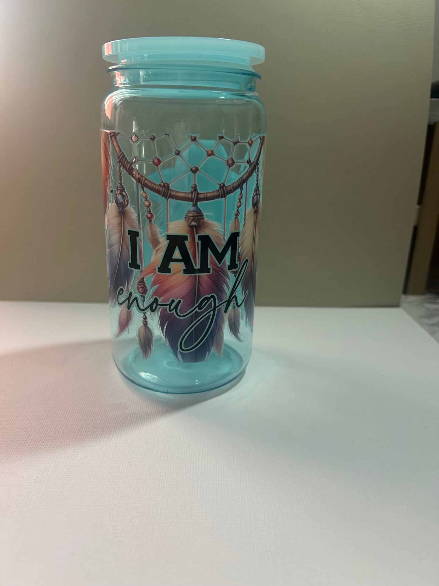 Pre Made 16Oz Teal Acrylic Cup