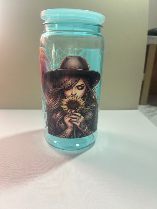 Pre Made 16Oz Teal Acrylic Cup