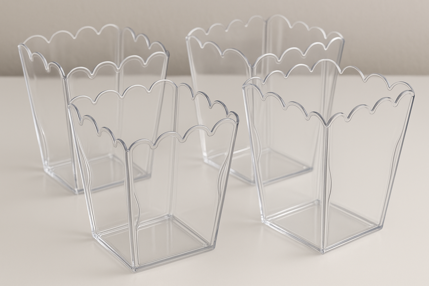 scalloped plastic popcorn boxes 